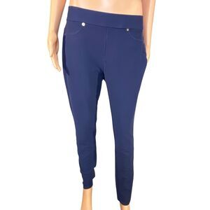 Michael Michael Kors Pants Navy Blue Pull On Style Stretchy Casual Friday SZ M